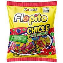 Pirulito Chicle Flopito Sabores 50 Unidades 500gr Florestal