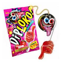 Pirulito com Pó que Explode na Boca Sabor Morango - Unidade