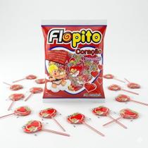 Pirulito Coração Flopito Morango Florestal Pacote 500g Com 50 Unidades Pirulito Coração Flopito Morango Florestal Pacote 500g Com 50 Unidades