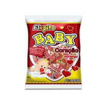 Pirulito Coração Vermelho de Morango Baby Florestal 200g