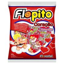 Pirulito Coração Vermelho Morango c/50 - Florestal Pirulito Coração Vermelho Morango c/50 - Florestal