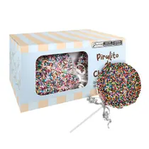 Pirulito de Chocolate ao Leite com Missanga (10 Uni.) Borússia Chocolates Pirulito de Chocolate ao Leite com Missanga (10 Uni.) Borússia Chocolates