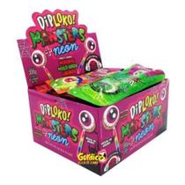 Pirulito de Olho c/ Cabo Neon Brilha no Escuro Display 30 Un