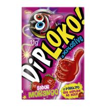Pirulito Dip Loko Explosive Sabor Morango 11g