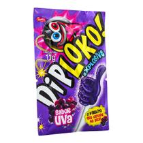 Pirulito Dip Loko Explosive Sabor Uva 11g