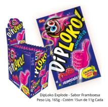 Pirulito Dip Loko Framboesa 15 Unid 11g