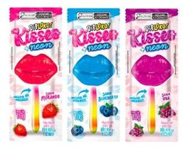 Pirulito Dip Loko Kisses + Neon 30un De 10g Brilha No Escuro