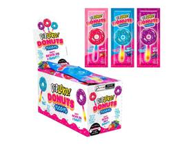 Pirulito Dip Loko Neon Donuts Brilha No Escuro C/ 15 Unid 150g