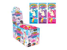 Pirulito Dip Loko Neon Unicórnio Brilha No Escuro C/ 15 Unid 150g