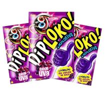 Pirulito Explode na boca Dip Loko Boom Like 3u 11g Sabor Uva
