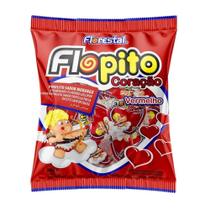 Pirulito Flopito Coração C/ 50 Unidades 500gr