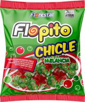Pirulito Flopito Gigante Giga Chicle Melancia 24un 600g Florestal