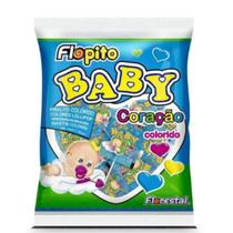 Pirulito Floripo Baby Coração Colorido 200g Florestal