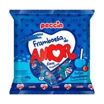 Pirulito Framboesa do Amor 480Gr c/24 unid - Peccin