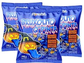 Pirulito Halloween Pinta Língua Bruxolito Q Pinta C/ 50u - 3 Pacotes