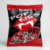 Pirulito Halloween Pop Kiss - Vamp Morango - 500g - 25 unidades - Florestal - Rizzo Pirulito Halloween Pop Kiss - Vamp Morango - 500g - 25 unidades - Florestal - Rizzo