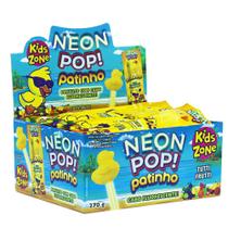 Pirulito Kids Neon Pop Patinho Display Com 30 - Kids Zone