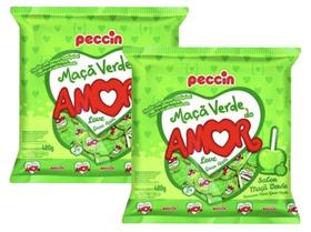 Pirulito Maçã Verde do Amor C /24un 480g - 2 Pacotes Pirulito Maçã Verde do Amor C /24un 480g - 2 Pacotes