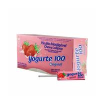 Pirulito mastigável yogurte 100 morango com 50 unidades dori Pirulito mastigável yogurte 100 morango com 50 unidades dori