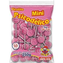 Pirulito Mini Psicodélico Rosa 250g - Santa Rita