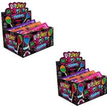 Pirulito Monsters Caveira Neon Sabores Sortidos 60 Unidades
