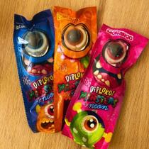 Pirulito Neon De Olho Com Cabo Que Brilha No Escuro Monsters