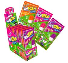 Pirulito Neon Voa Loko Danilla - Morango Uva Laranja 30un