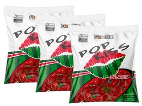 Pirulito Pop Kiss Melancia C/ 50un 500g - 3 Pacotes