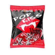 Pirulito Pop Kiss Vamp Pinta Língua Morango - 500g