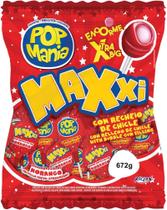 Pirulito POP Mania Maxxi Morango 672G. Pacote Riclan Pirulito POP Mania Maxxi Morango 672G. Pacote Riclan