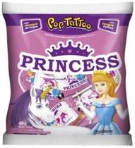 Pirulito Pop Tatoo Princesa Com 400 Gramas- Kit 3 Pacotes
