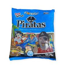 Pirulito Pop Tattoo Pirata Tatuagem língua c/2 pacotes 400g