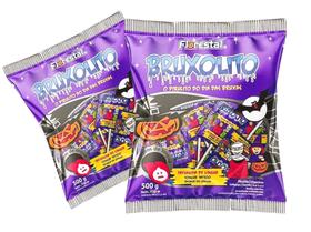 Pirulito Tatuagem Bruxolito Halloween 500g - 2 Pacotes