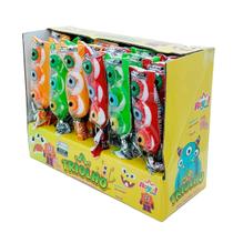 Pirulito Triolho Halloween no Formato de 3 Olhos Caixa C/ 30 Unidades 15g Cada Royal Toys