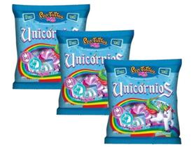 Pirulito Unicórnio Pop Tattoo Mini C/ 50un 200g - 3 Pacotes