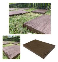 Pisante Caminho Para Jardim Canteiro Marrom Plástico Kit 4