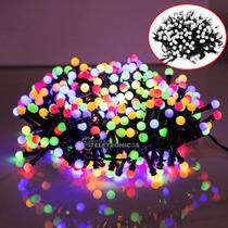 Pisca 100 Bolinha LEDs Colorido 8 Funções 127v 8m Decoração Natal Festa 603 - V8