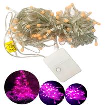 pisca 100 leds fosco 8 funcoes cor Rosa 10 metros cod:15079