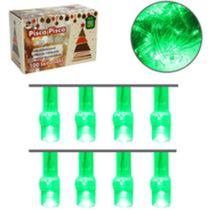 Pisca 100 leds luz verde 127v 4 funcões fio transparente - wincy