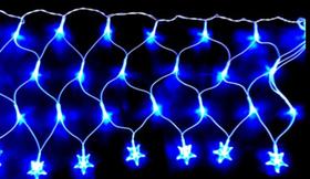 Pisca 120 Leds Estrelas Rede Lâmpada Azul 3m 127v Na Caixa - Rio master