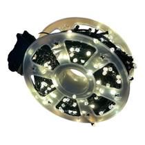 Pisca 240 leds 8 funções Branco Quente 127V - 50m
