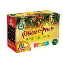 Pisca Arroz Lâmpada Led Colorido 8 Funções Decoração Natal