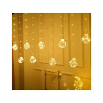 Pisca Cascata 300 Micro LEDs Amarelo Fio Arame 8 Funções 5 Metros Bivolt Natal 21665 - Global