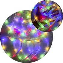 Pisca Cascata Corações Natal 95 LEDs Colorido 3M 110v-220v Pisca Cascata Corações Natal 95 LEDs Colorido 3M 110v-220v