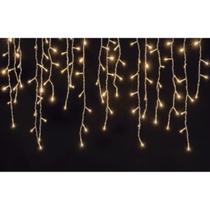 Pisca Cascata Fio Branco 100 Leds Morno 8 Funções - Brilliant