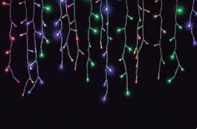 Pisca Cascata Fio Transparente 100 Leds Colorido 8 Funções - Brilliant Pisca Cascata Fio Transparente 100 Leds Colorido 8 Funções - Brilliant