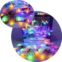 Pisca Cascata Flocos Natal 80 Lâmpadas LEDs Colorido 3M 220v Pisca Cascata Flocos Natal 80 Lâmpadas LEDs Colorido 3M 220v