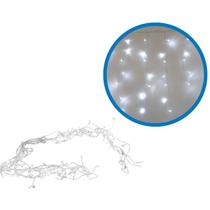 Pisca-Cascata Led 100L Fio Transparente Com Extensor 2,3M 127V Luzinha Luz Decoração Festa Natal