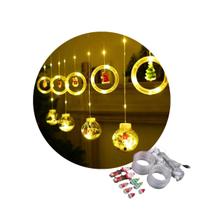 Pisca Cascata Varal 130 Led 3,0m Circuito Cordão Fio Fada Figura Prova DÁgua Decoração Natal Bivolt LuvinCo