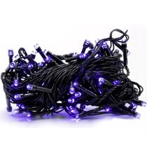 Pisca Cordão 10 Metros Fio Verde C/ 100 LEDS Azul Fixo Bivolt Pisca Cordão 10 Metros Fio Verde C/ 100 LEDS Azul Fixo Bivolt